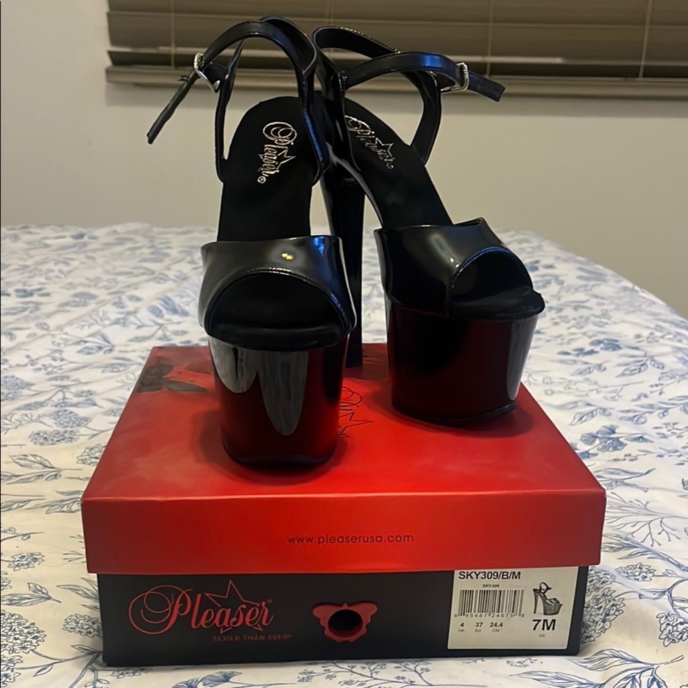 Pleaser Black Platform Heels